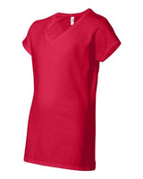 Gildan G64VL Ladies' SoftStyle  Fitted V-Neck T-Shirt #color_CHERRY RED