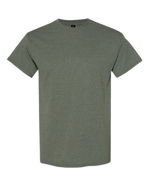 Gildan G500 Adult Heavy Cotton 5.3 oz. T-Shirt #color_HTHR MILITRY GRN