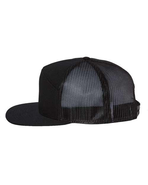 Richardson 168 Seven-Panel Trucker Cap #color_Black