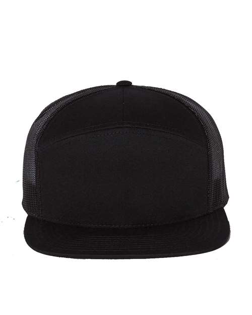 Richardson 168 Seven-Panel Trucker Cap #color_Black