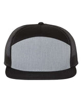 Richardson 168 Seven-Panel Trucker Cap #color_Heather Grey/ Black