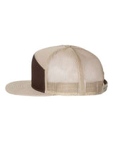 Richardson 168 Seven-Panel Trucker Cap #color_Brown/ Khaki