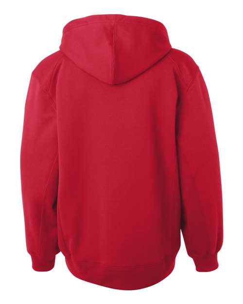 Badger 2454 Youth Performance Fleece Hooded Sweatshirt #color_Red