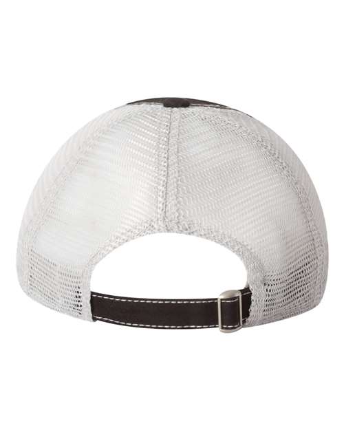Valucap 3150 Bounty Dirty-Washed Mesh-Back Cap #color_Black/ Silver