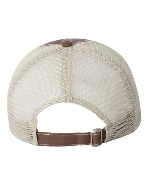 Valucap 3150 Bounty Dirty-Washed Mesh-Back Cap #color_Fatigue/ Khaki