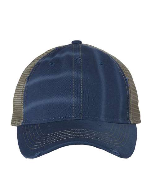 Valucap 3150 Bounty Dirty-Washed Mesh-Back Cap #color_Ocean/ Sage