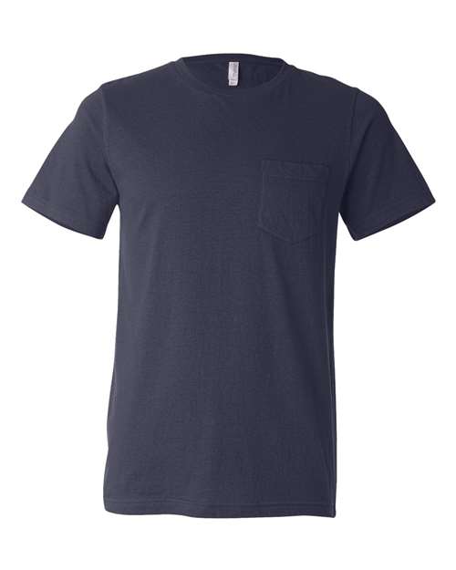 Bella + Canvas 3021 Men's Jersey Short-Sleeve Pocket T-Shirt #color_NAVY