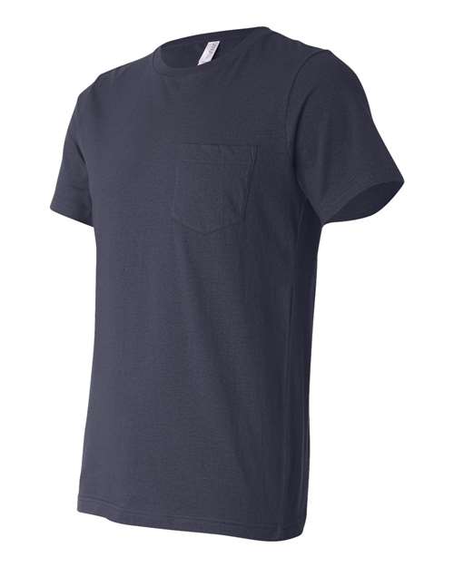Bella + Canvas 3021 Men's Jersey Short-Sleeve Pocket T-Shirt #color_NAVY