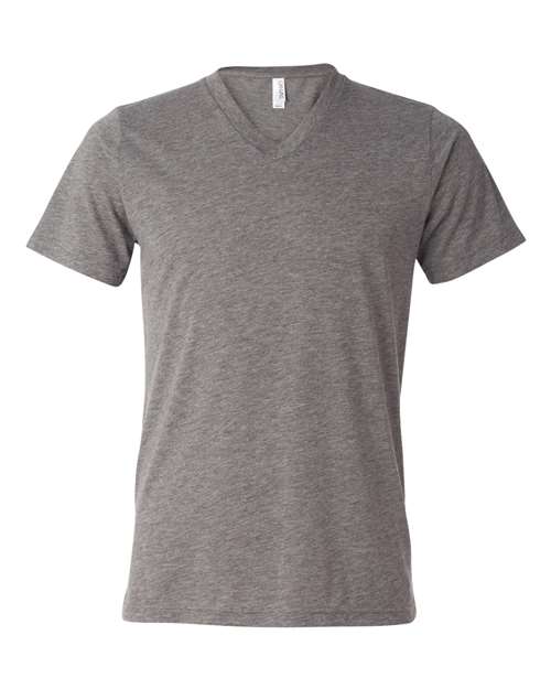 Bella + Canvas 3415C Unisex Triblend V-Neck T-Shirt #color_GREY TRIBLEND