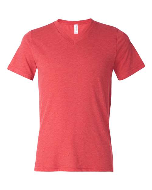 Bella + Canvas 3415C Unisex Triblend V-Neck T-Shirt #color_RED TRIBLEND
