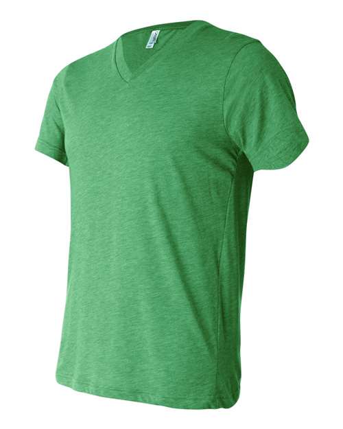 Bella + Canvas 3415C Unisex Triblend V-Neck T-Shirt #color_GREEN TRIBLEND