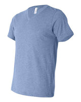 Bella + Canvas 3415C Unisex Triblend V-Neck T-Shirt #color_BLUE TRIBLEND