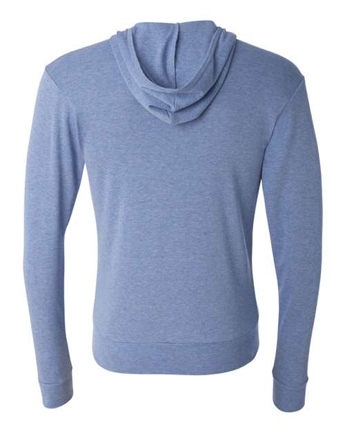 Bella + Canvas 3939 Unisex Triblend Full-Zip Lightweight Hoodie #color_BLUE TRIBLEND