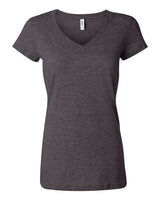 Bella + Canvas B6005 Ladies' Jersey Short-Sleeve V-Neck T-Shirt #color_DK GRY HEATHER