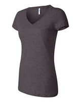Bella + Canvas B6005 Ladies' Jersey Short-Sleeve V-Neck T-Shirt #color_DK GRY HEATHER
