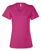 Bella + Canvas 6405 Ladies' Relaxed Jersey V-Neck T-Shirt #color_BERRY