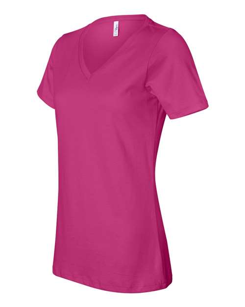 Bella + Canvas 6405 Ladies' Relaxed Jersey V-Neck T-Shirt #color_BERRY