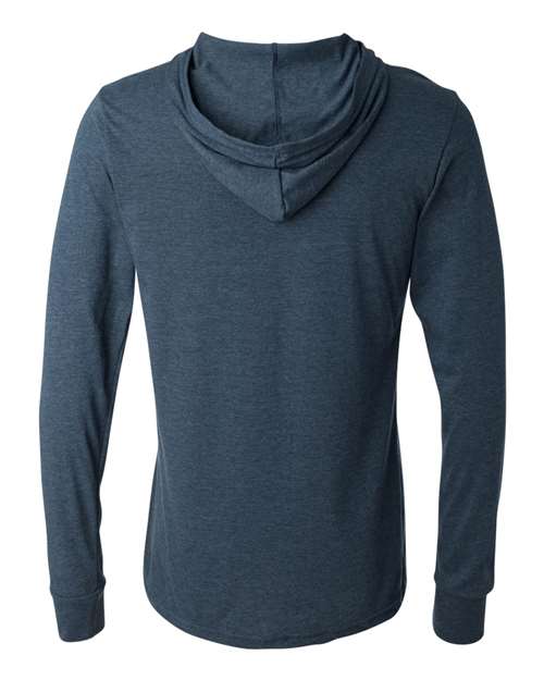 Bella + Canvas 3512 Unisex Jersey Long-Sleeve Hoodie #color_HEATHER NAVY