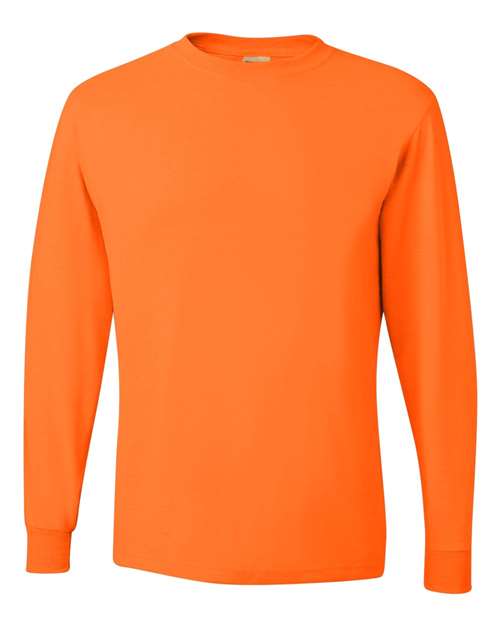 Jerzees 29L Adult DRI-POWER ACTIVE Long-Sleeve T-Shirt #color_SAFETY ORANGE