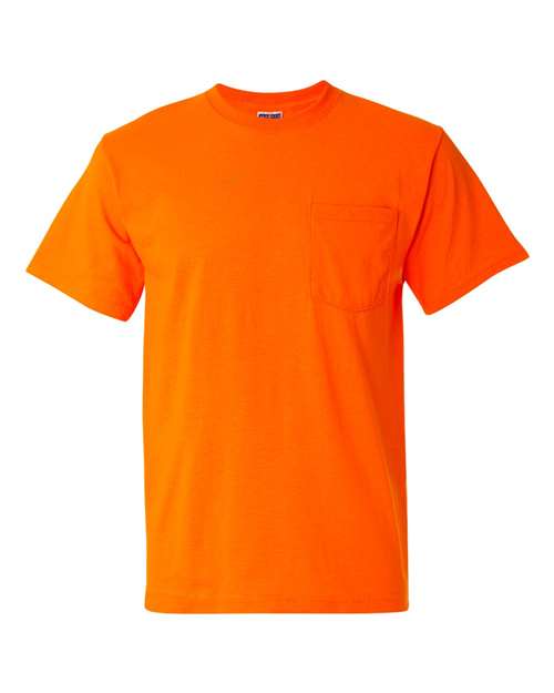 Jerzees 29P Adult DRI-POWER ACTIVE Pocket T-Shirt #color_SAFETY ORANGE