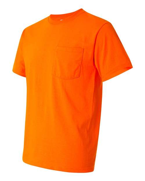 Jerzees 29P Adult DRI-POWER ACTIVE Pocket T-Shirt #color_SAFETY ORANGE