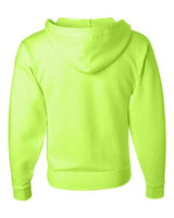 Jerzees 993 Adult NuBlend Fleece Full-Zip Hooded Sweatshirt #color_SAFETY GREEN