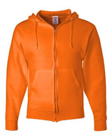 Jerzees 993 Adult NuBlend Fleece Full-Zip Hooded Sweatshirt #color_SAFETY ORANGE