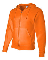 Jerzees 993 Adult NuBlend Fleece Full-Zip Hooded Sweatshirt #color_SAFETY ORANGE