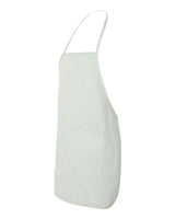Liberty Bags LB5505 Heather NL2R Long Round Bottom Cotton Twill Apron #color_WHITE