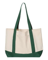 Liberty Bags 8869 Leeward Canvas Tote #color_NATURAL/ FOR GRN