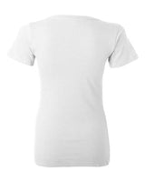 Bella + Canvas B6035 Ladies' Jersey Short-Sleeve Deep V-Neck T-Shirt #color_WHITE