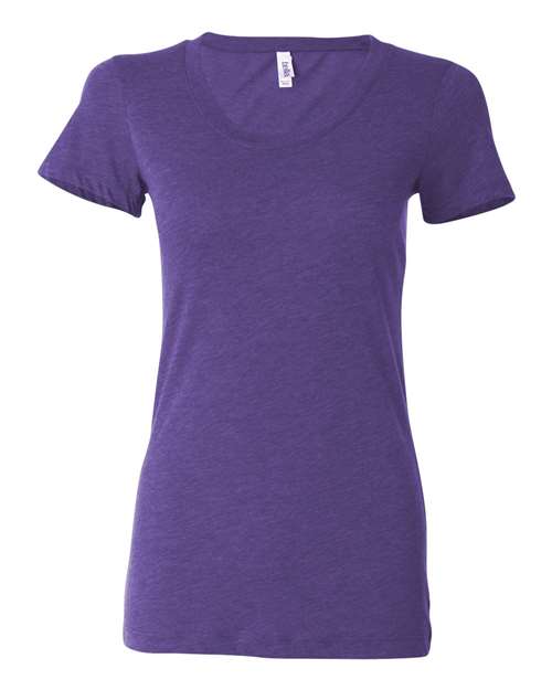 Bella + Canvas B8413 Ladies' Triblend Short-Sleeve T-Shirt #color_PURPLE TRIBLEND