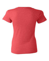 Bella + Canvas 8435 Ladies' Triblend Short-Sleeve Deep V-Neck T-Shirt #color_RED TRIBLEND