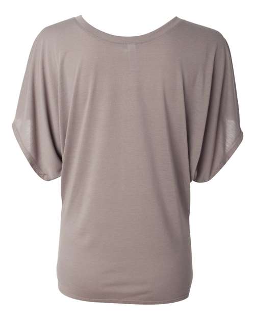 Bella + Canvas 8821 Ladies' Flowy Draped Sleeve Dolman T-Shirt #color_PEBBLE