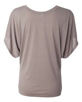 Bella + Canvas 8821 Ladies' Flowy Draped Sleeve Dolman T-Shirt #color_PEBBLE