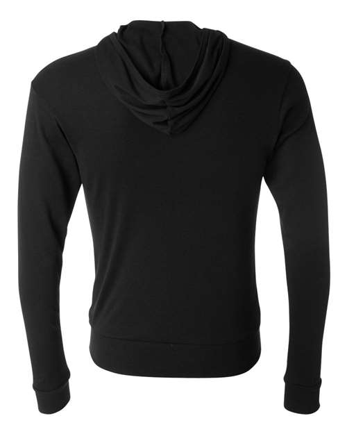 Bella + Canvas 3939 Unisex Triblend Full-Zip Lightweight Hoodie #color_BLACK TRIBLEND