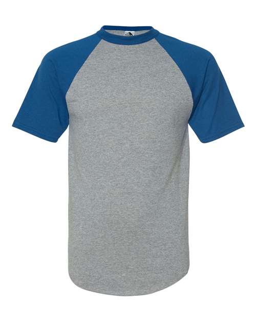 Augusta Sportswear 423 Adult Short-Sleeve Baseball Jersey #color_ATH HTHR/ ROYAL