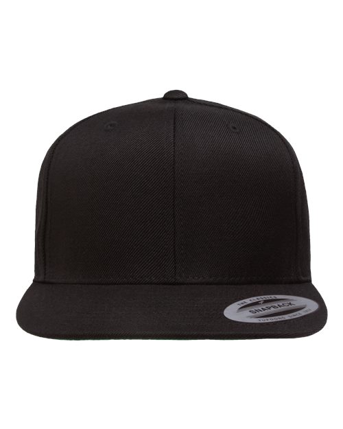 Yupoong 6089 Adult 6-Panel Structured Flat Visor ClassicSnapback #color_BLACK