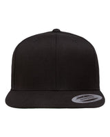 Yupoong 6089 Adult 6-Panel Structured Flat Visor ClassicSnapback #color_BLACK