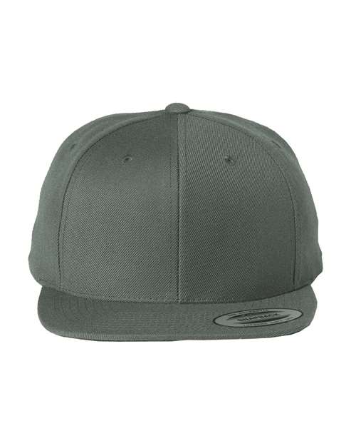 Yupoong 6089 Adult 6-Panel Structured Flat Visor ClassicSnapback #color_DARK GREY