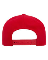 Yupoong 6089 Adult 6-Panel Structured Flat Visor ClassicSnapback #color_RED
