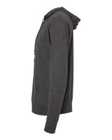 Independent Trading Co. SS150JZ Lightweight Jersey Full-Zip Hooded T-Shirt #color_Charcoal Heather