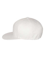 Flexfit 6297F Adult Wooly Twill Pro Baseball On-Field Shape Cap with Flat Bill #color_WHITE