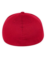 Flexfit 6297F Adult Wooly Twill Pro Baseball On-Field Shape Cap with Flat Bill #color_RED