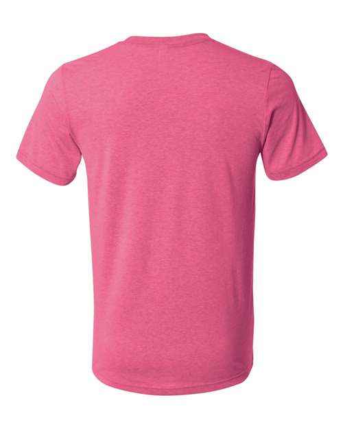 Bella + Canvas 3650 Unisex Poly-Cotton Short-Sleeve T-Shirt #color_NEON PINK