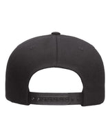 Yupoong Y6007 Adult 5-Panel Cotton Twill Snapback Cap #color_BLACK