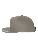 Yupoong Y6007 Adult 5-Panel Cotton Twill Snapback Cap #color_GREY