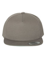 Yupoong Y6007 Adult 5-Panel Cotton Twill Snapback Cap #color_GREY