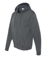 Champion S800 Adult Double Dry Eco Full-Zip Hooded Sweatshirt #color_CHARCOAL HEATHER