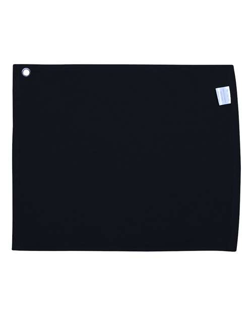 Carmel Towel Company C1518GH Large Rally Towel with Grommet and Hook #color_BLACK